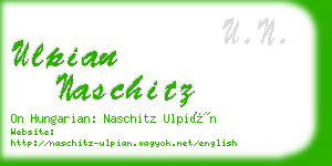ulpian naschitz business card